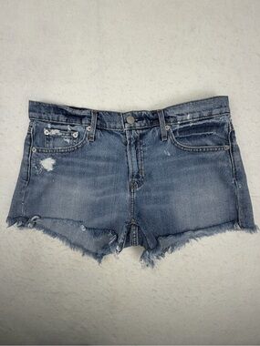 Gap 1969 Best Girlfriend Denim Cutoff Shorts Women’s 28 Distressed Raw Hem